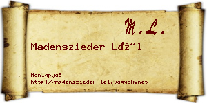 Madenszieder Lél névjegykártya
